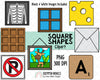 Shapes Clip Art - Real Life Square Shapes ClipArt - Geometric Shapes - 3D Shape Clipart - Math ClipArt - Real Life Shape Graphics - 2D Shapes