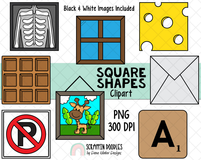 2D and 3D Shapes Clip Art