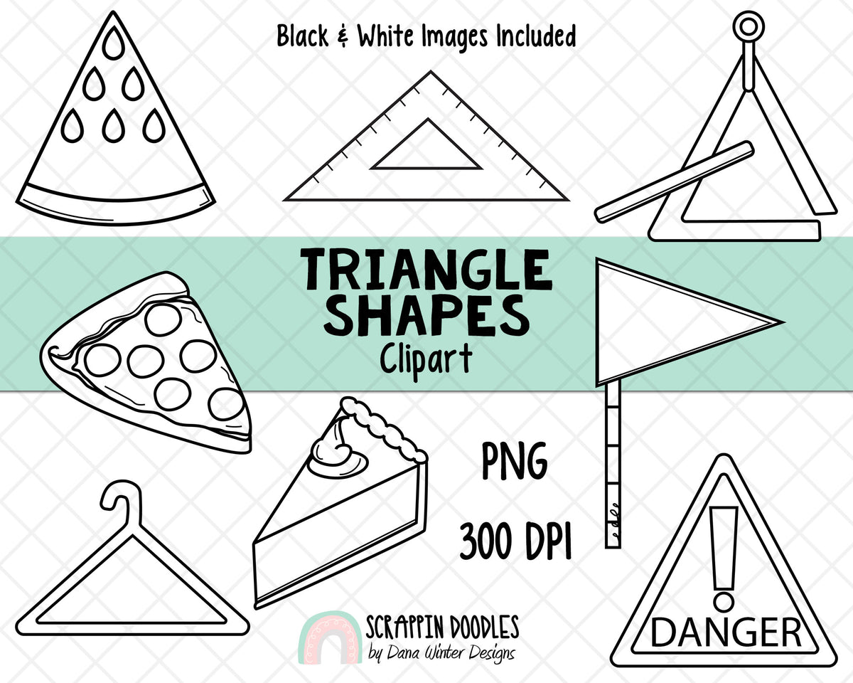 Shapes Clip Art - Real Life Triangle Shapes ClipArt - Geometric Shapes - 3D Shape Clipart - Math ClipArt - Shape Graphics - 2D Shapes