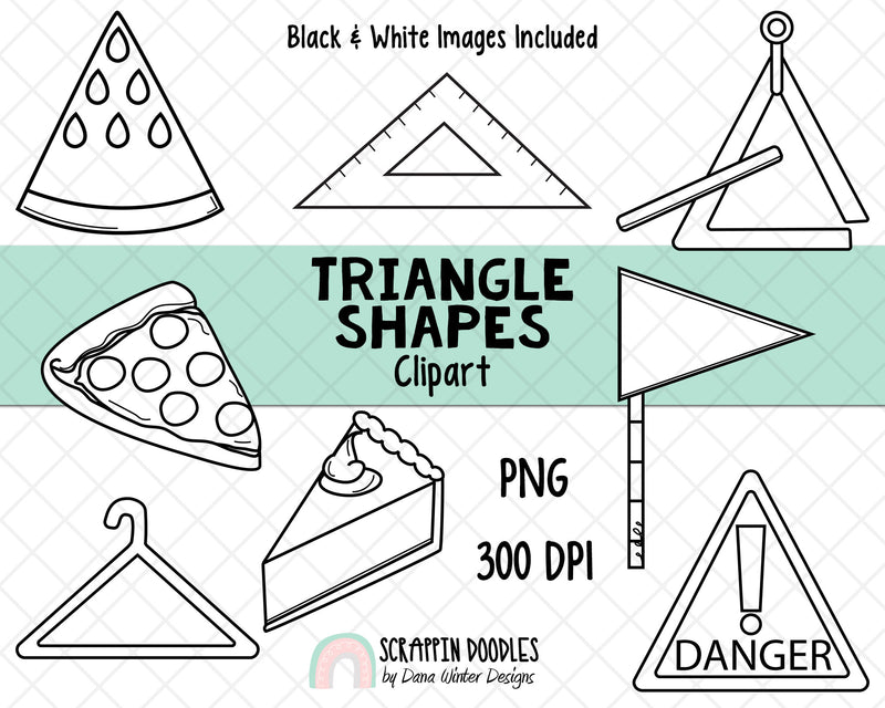 Shapes Clip Art - Real Life Triangle Shapes ClipArt - Geometric Shapes - 3D Shape Clipart - Math ClipArt - Shape Graphics - 2D Shapes