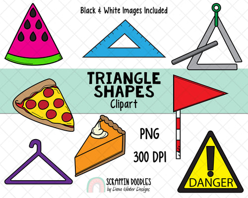 Shapes Clip Art - Real Life Triangle Shapes ClipArt - Geometric Shapes - 3D Shape Clipart - Math ClipArt - Shape Graphics - 2D Shapes