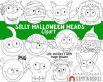 Silly Halloween Heads ClipArt - Halloween Clipart - Halloween Costumes