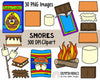 Smores Clip Art - Smores Pals - Chocolate, Marshmallows, Graham Crackers - Camp Fire Food - Cute Smores