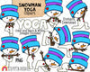 Snowman Yoga Clip Art - Winter Stretching Clipart - Yoga Pose Graphics - Commercial Use PNG Sublimation