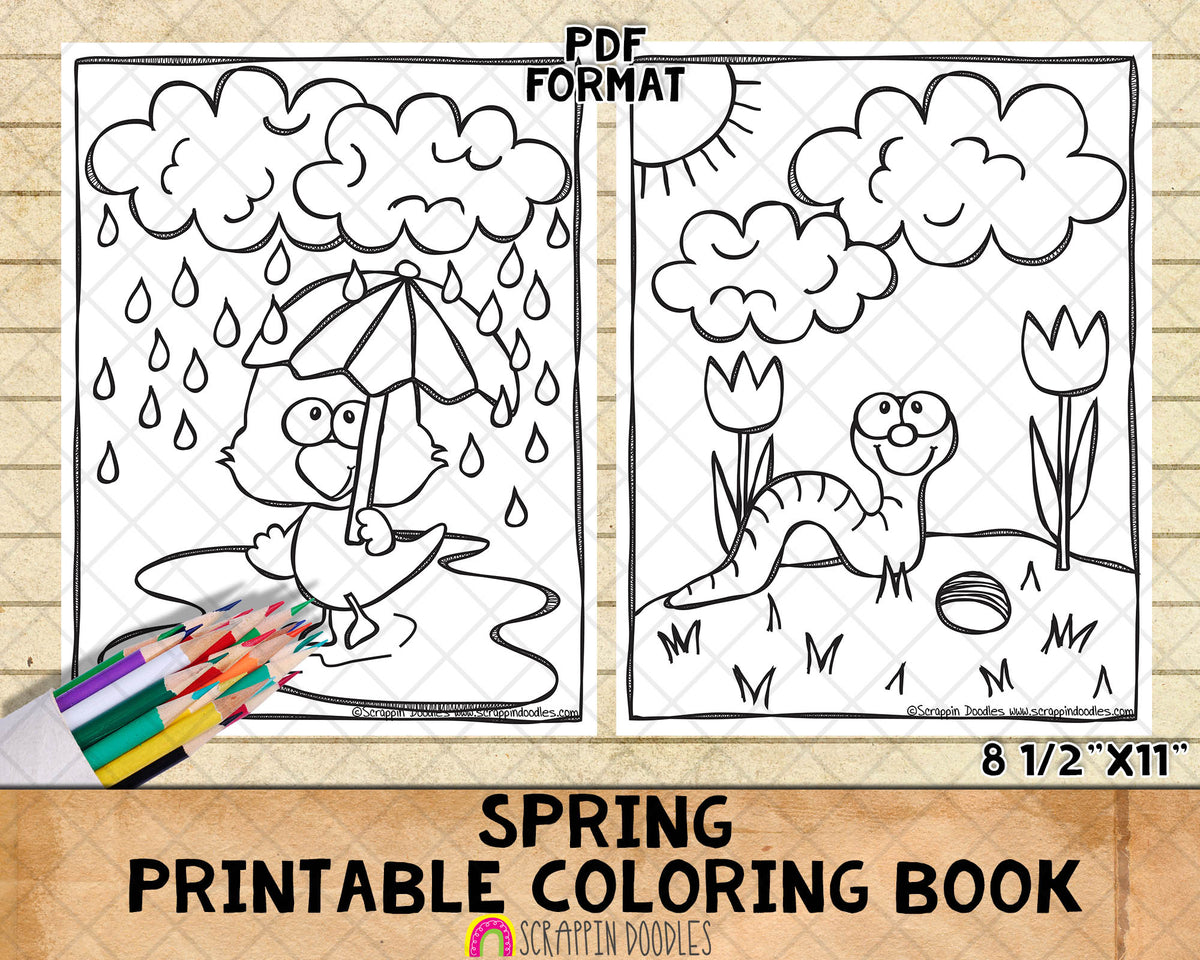 Spring Coloring Pages For Kids Cute Spring Coloring Pages (15 Free