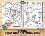 Spring Coloring Book - Kids Coloring Pages - Printable PDF