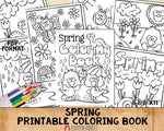 Spring Coloring Book - Kids Coloring Pages - Printable PDF