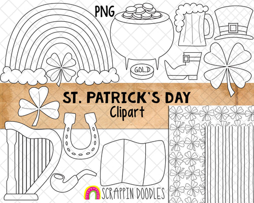 St. Patrick's Day ClipArt - St Patricks Day Pot of Gold - Irish Beer Graphics - Sublimation PNG