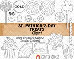 St. Patrick's Day  Sweets ClipArt - St Patricks Day Cookies - Irish Leprechaun Candy Graphics - Sublimation PNG
