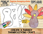 Create A Turkey 2 Craft {Print, Color, Cut & Paste}