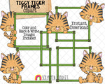 Tiger Frames ClipArt - Tiggy Tiger Cute Baby Jungle Animal - Commercial Use PNG