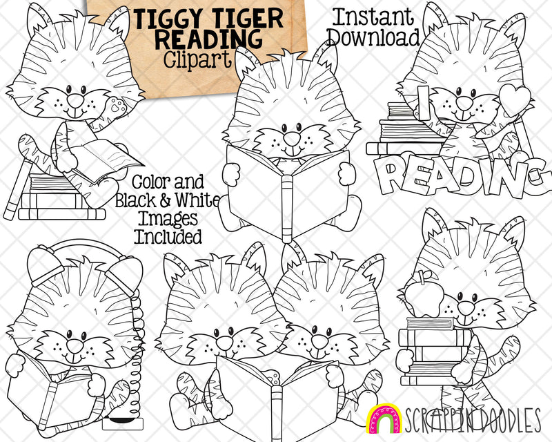 Tiggy Tiger ClipArt Bundle - Commercial Use PNG