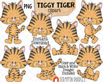 Tiggy Tiger ClipArt Bundle - Commercial Use PNG