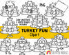 Turkey Fun Clip Art - Commercial Use Turkey Clipart - Thanksgiving Clip Art - Cute Posing Turkey Clipart - Turkey Chef - PNG 