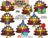 Turkey ClipArt - Birthday Party Clipart - Party Turkey PNG Commercial Use Allowed