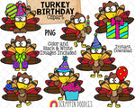 Turkey ClipArt - Birthday Party Clipart - Party Turkey PNG Commercial Use Allowed