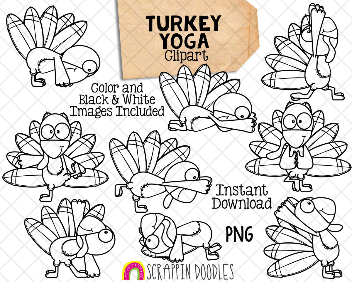 Turkey ClipArt Bundle - Thanksgiving Turkeys - Commercial Use PNG