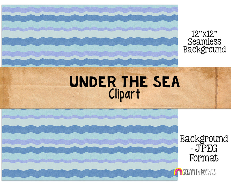 Under The Sea ClipArt - Ocean Snorkeling Clip Art - Blue Whale - Shark - Dolphin - Star Fish - BlowFish - Stingray - Commercial Use PNG