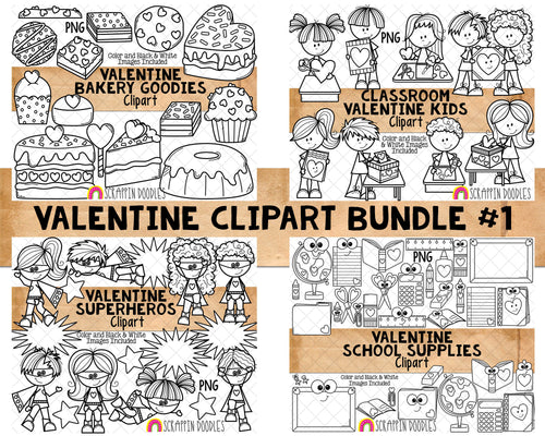 Valentine Clip Art Bundle #1 {$18.50 Value}