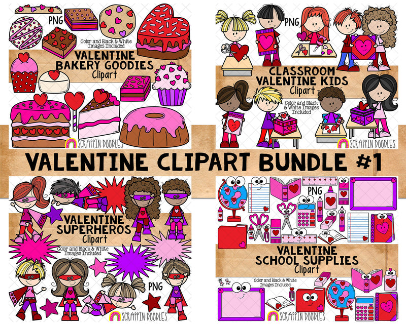 Valentine Clip Art Bundle #1 {$18.50 Value}