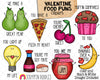 Valentine Food Puns ClipArt - Valentines Day Graphics - Commercial Use PNG