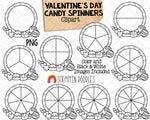 Valentines Day Candy Spinners ClipArt - Commercial Use PNG