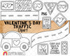 Valentine's Day Traffic Clip Art - Valentine Road Sign - Love Traffic Signs - Lovebug Car - Commercial Use - PNG