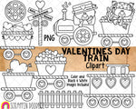 Valentines Day Train ClipArt