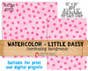 Water Color Little Daisy Flower Backgrounds - Digital Papers - Hand Painted Patterns