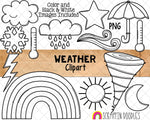 Weather Clip Art - Tornado - Rain Clouds - Rainbow - Wind - Environment - Weather Bulletin Board - Commercial Use PNG