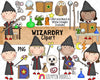 Wizardry ClipArt - Wizards - Sorcerer - Magic Spells - Commercial Use PNG Sublimation Graphics