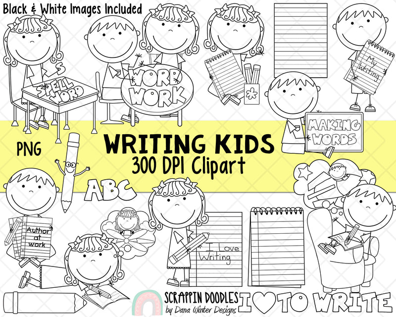 Kids School Journal Clip Art