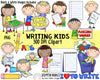 Writing Kids ClipArt - School ClipArt - Word Work ClipArt - Writing Journal ClipArt - Young Author ClipArt -Instant Download - Kids Writing 