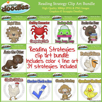 Reading Strategies Clip Art Bundle