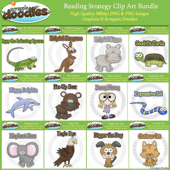 Reading Strategies Clip Art Bundle