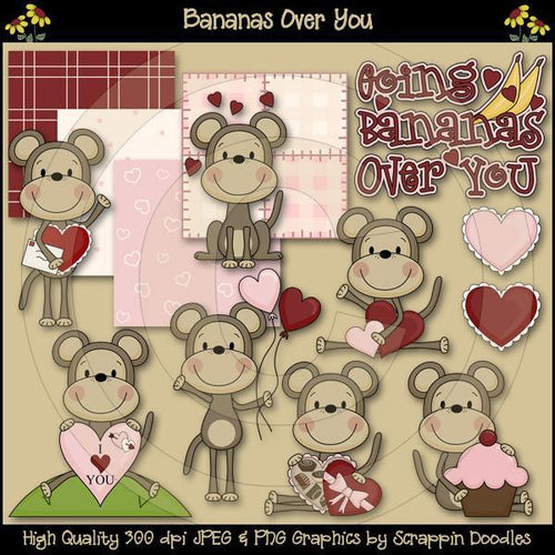 Bananas Over You Clip Art Download