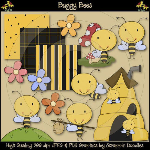 Buggy Bees Clip Art Download