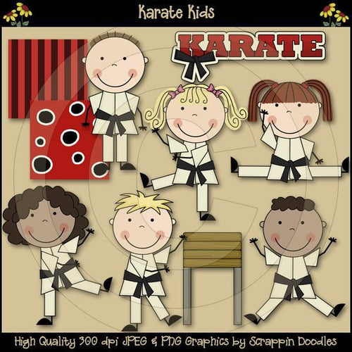 Karate Kids Clip Art Download